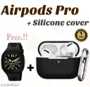 Airpod Pro with black protective Case True Wireless Bluetooth Earphones with 4 Hours of Playtime & 