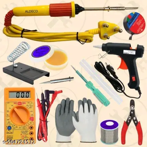 Aldeco 14in1 Combo Electronic Glue Gun with 25W Soldering Iron Kit with Solder