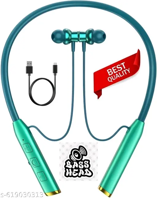 N80 FAST CHARGING 28 HOURS Backup, High Quality Sound, Pure Bass bluetooth neckband wireless headphone 