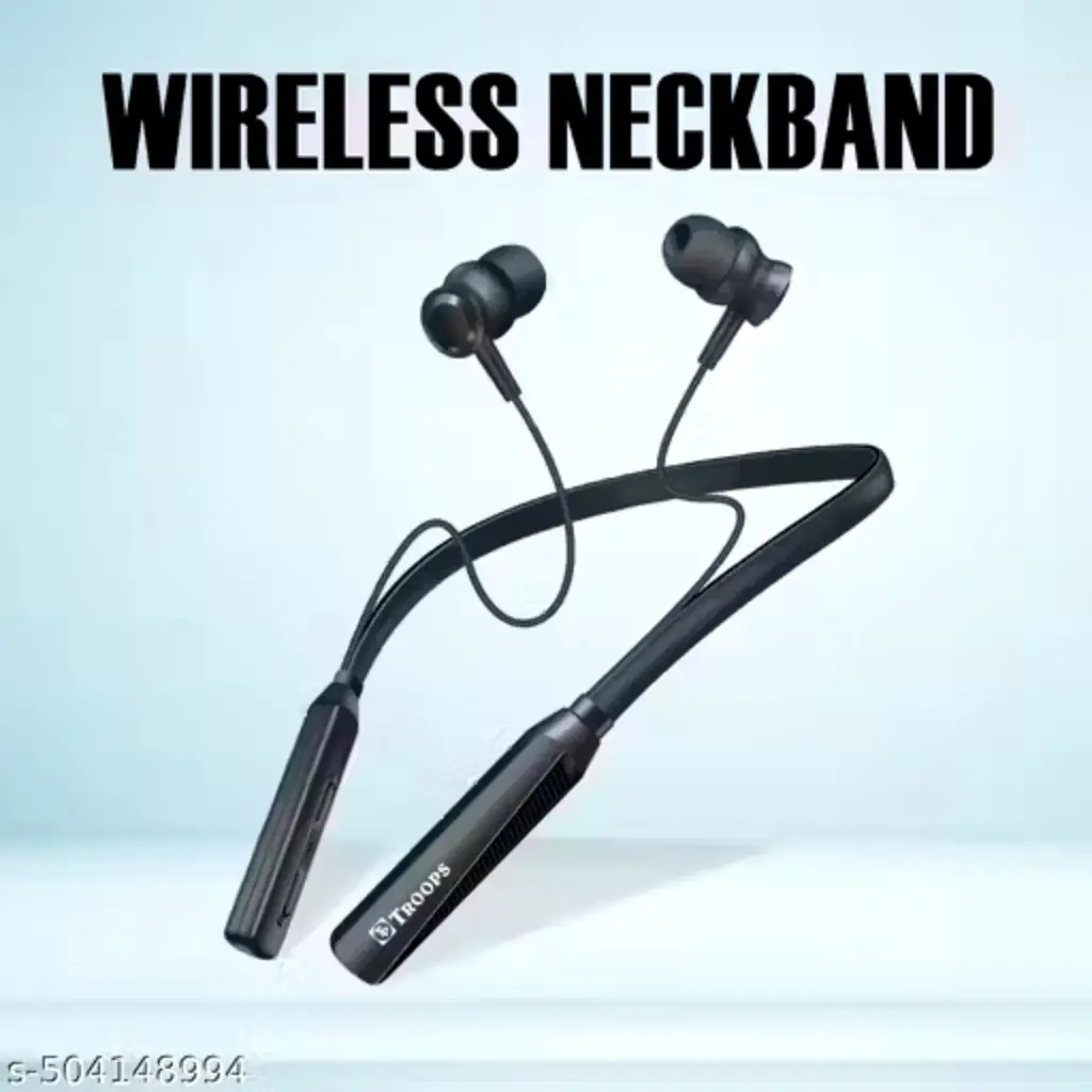 TP TROOPS Wireless in-Ear Neckband Bluetooth Earphones 50 Hours Playtime, Type C Fast Charging, 