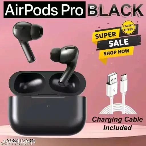 Airpod Pro True Wireless Bluetooth Earphones Smartphones (Black)