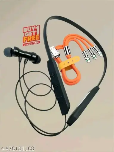 OLYWIN Wireless Neckband Earphones - 20 Hours Playback, Fast Charging Bluetooth In-Ear Headset (Black)