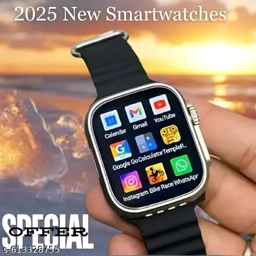 T800 Ultra Smartwatch - 1.99" HD Display Wireless Charging Fitness Tracker Bluetooth Call Heart 