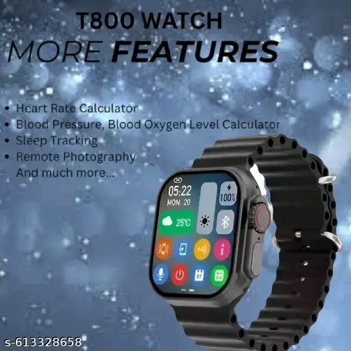 Smart T800 Ultra Smart Watch 1.99" Series 8 HD Display -Campatible for IOS & Android -Bluetooth Call,