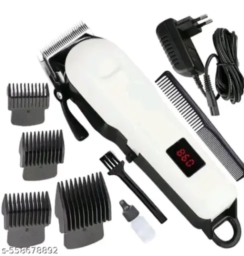 2000mAh Battery Rechargeable Heavy Duty Steel Blade Hair Clipper Beard Moustache Fully Waterproof Trimmer